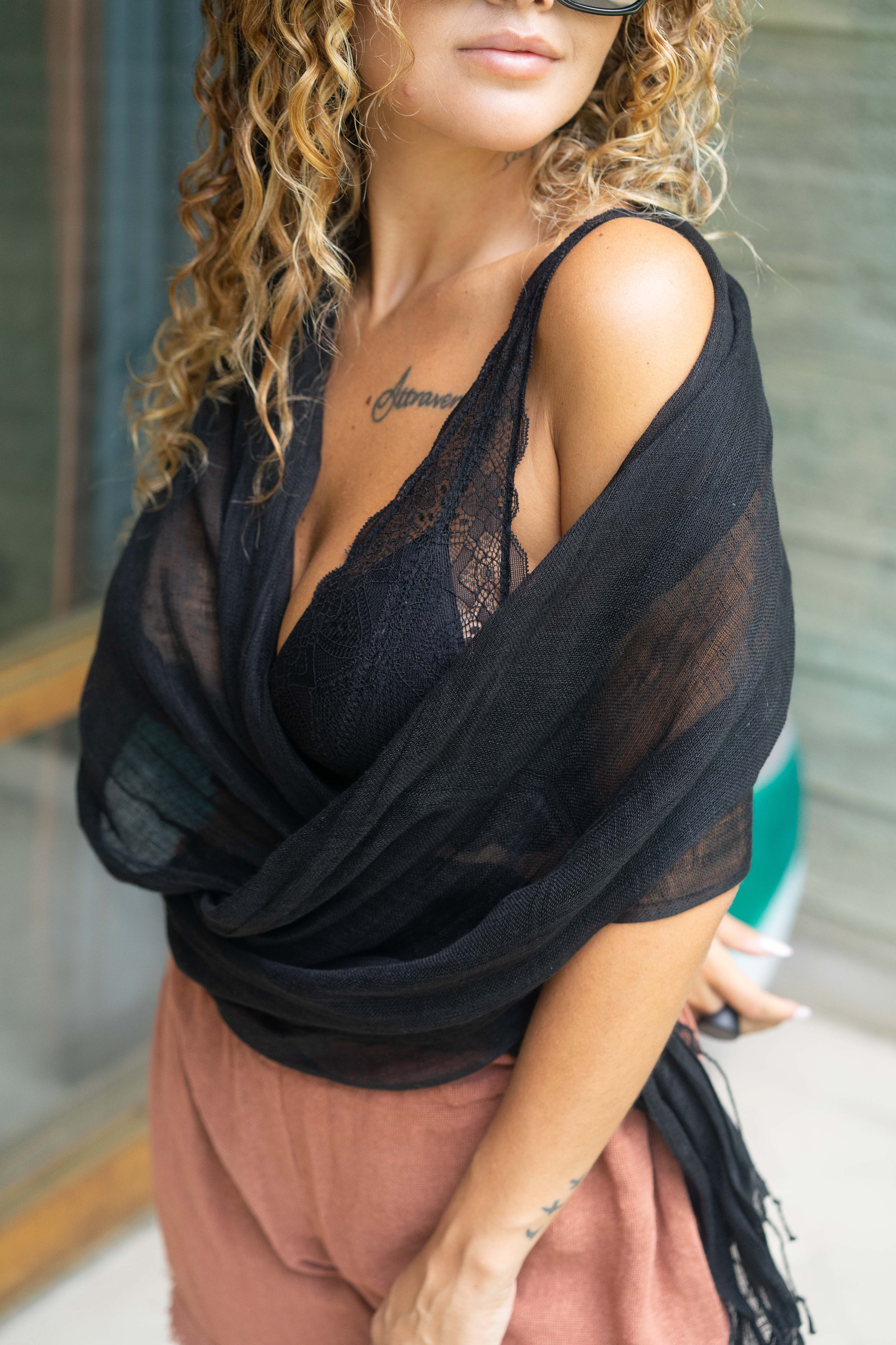 Linen and Silk Scarves