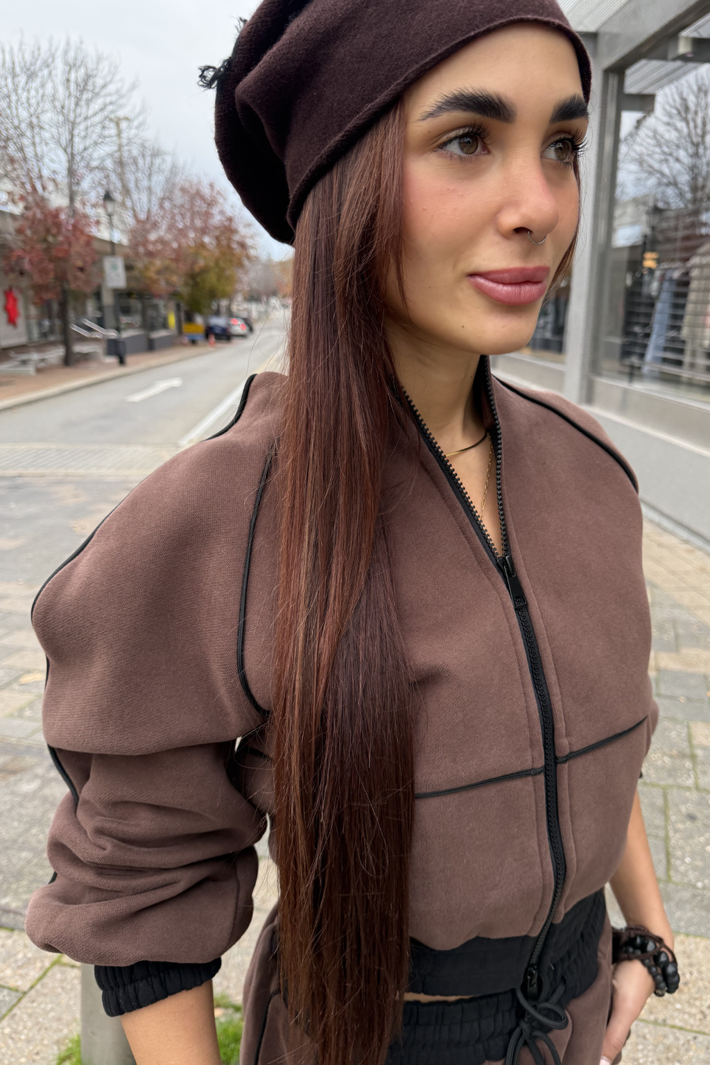 Escapde Cotton Track Suit - Umber