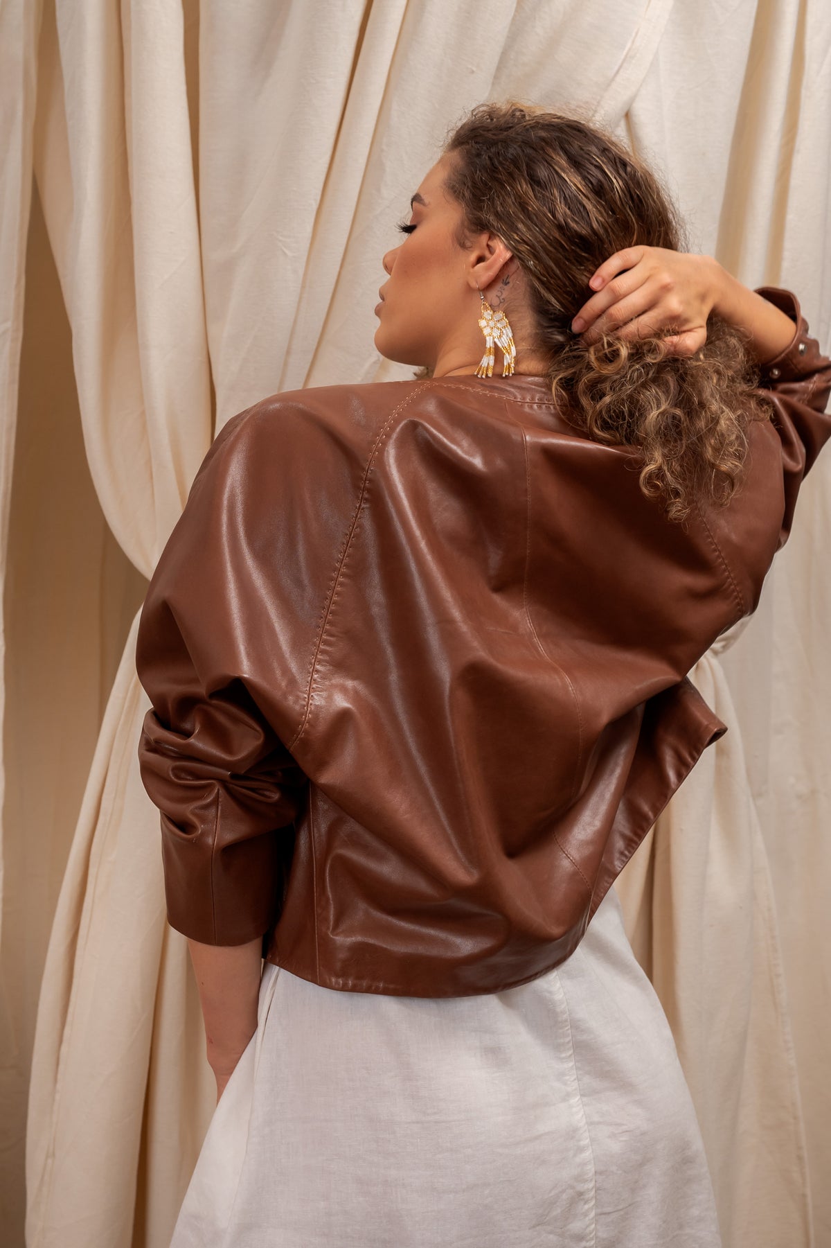 KNOX - Leather Bomber Jacket