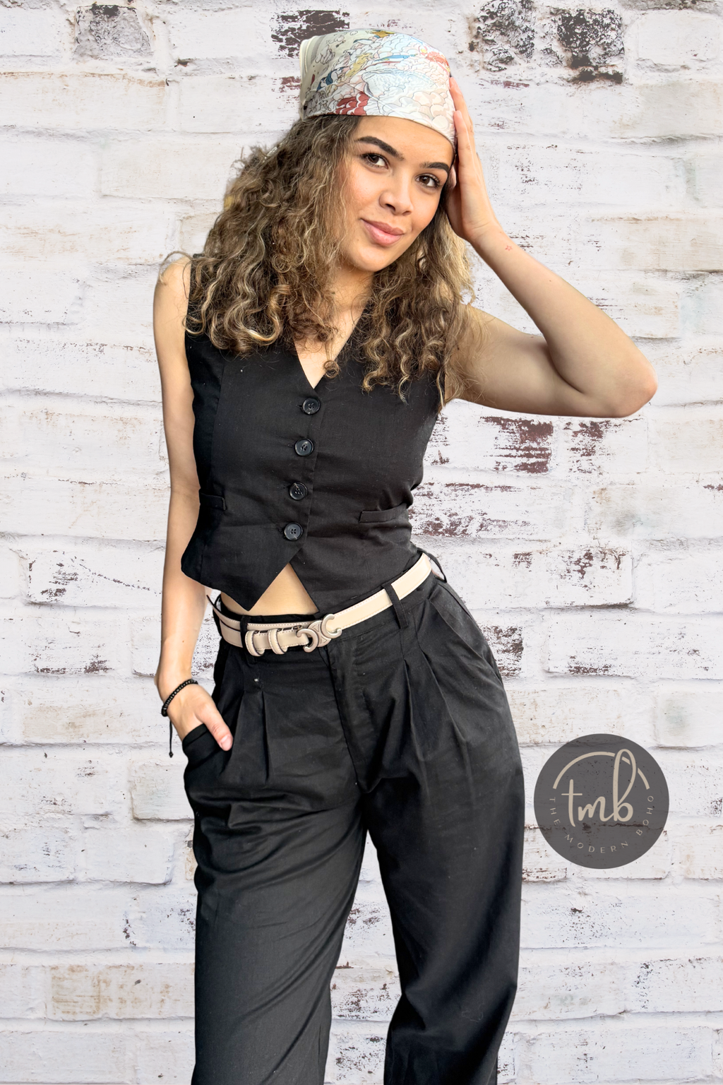 Dixie Set - Black Pant and Vest Set