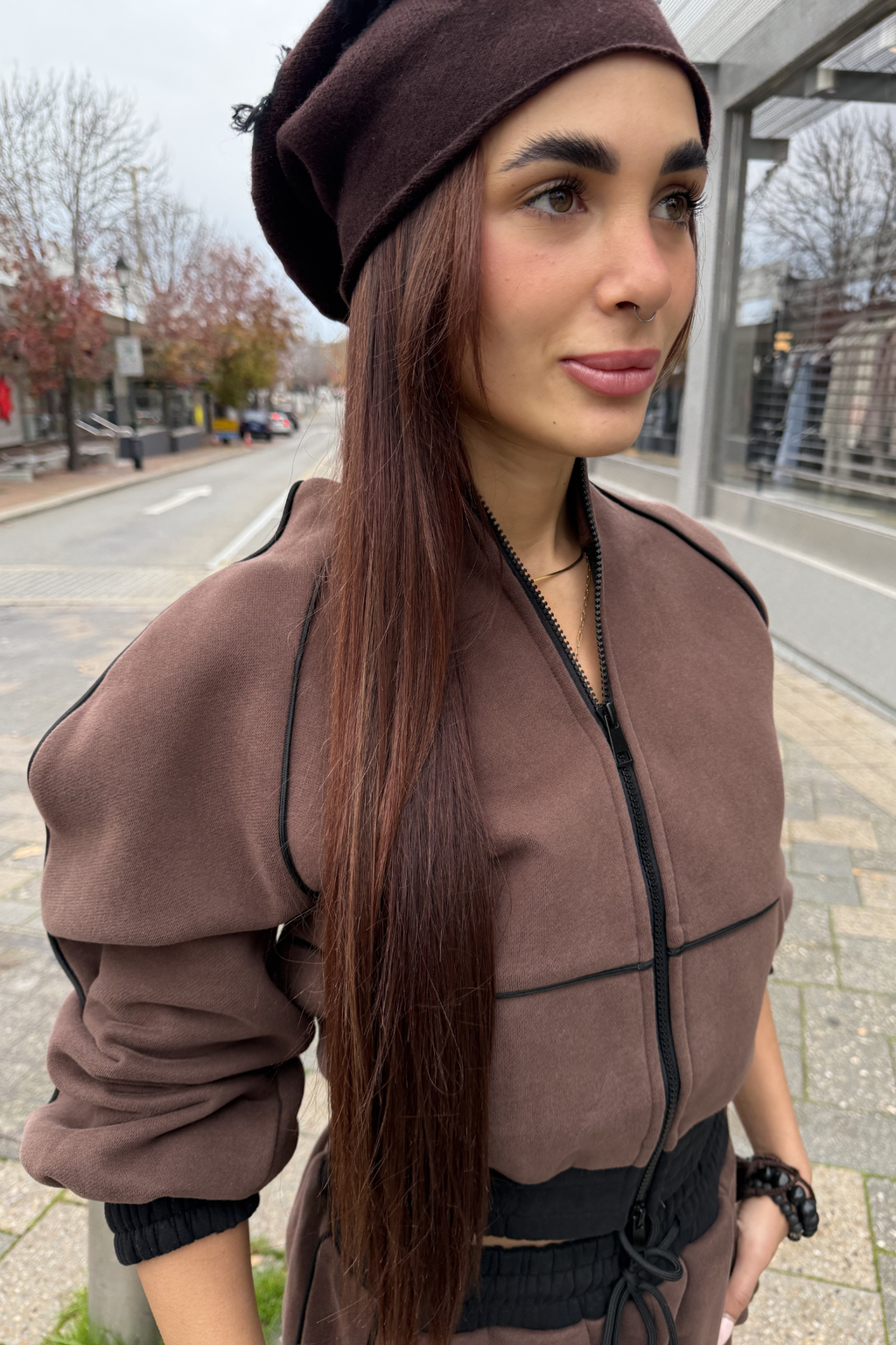 Escapde Cotton Track Suit - Umber