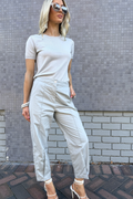 Jerimia Set - Cotton Pant - Silver Fox
