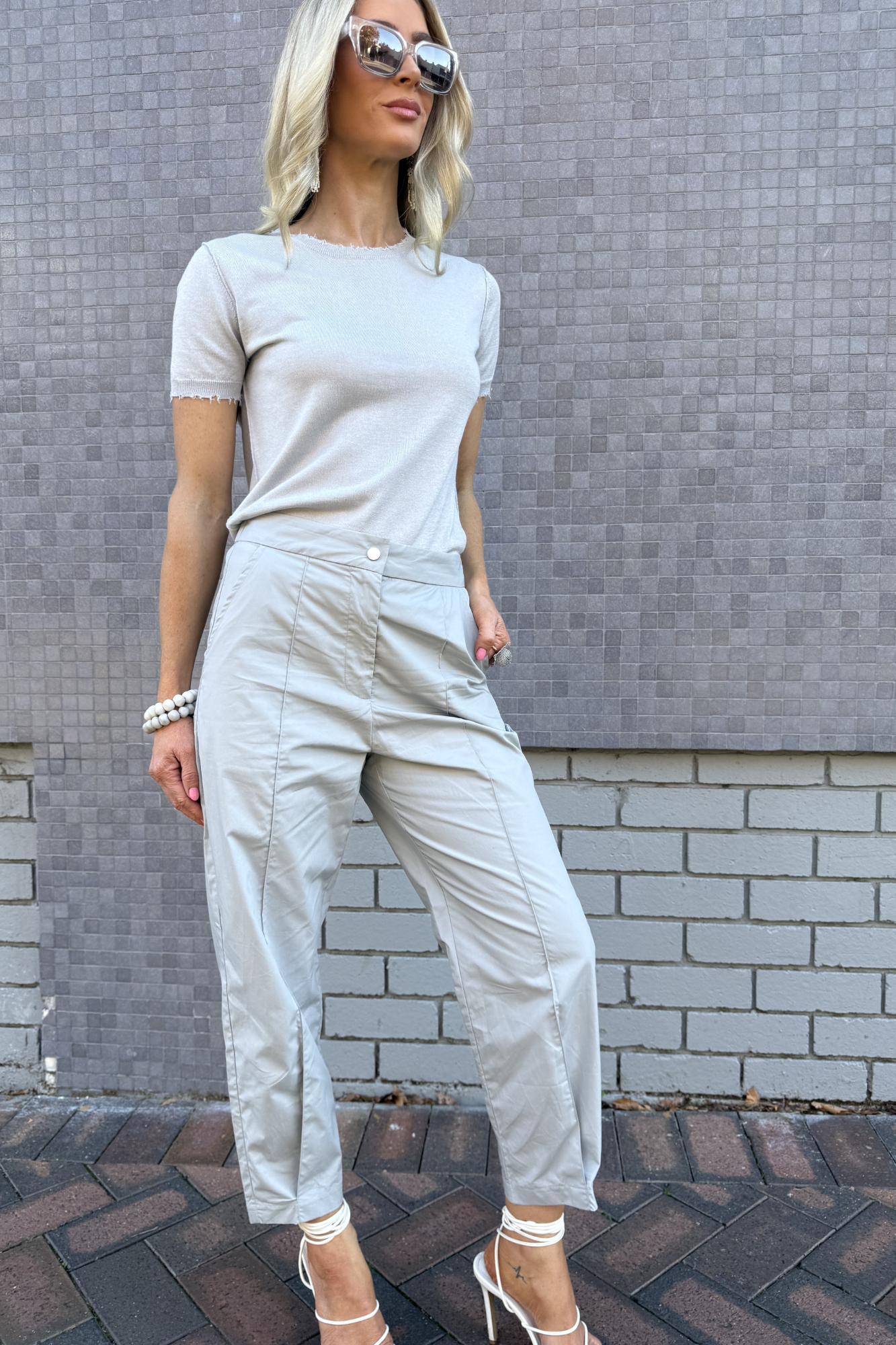 Jerimia Set - Cotton Pant - Silver Fox