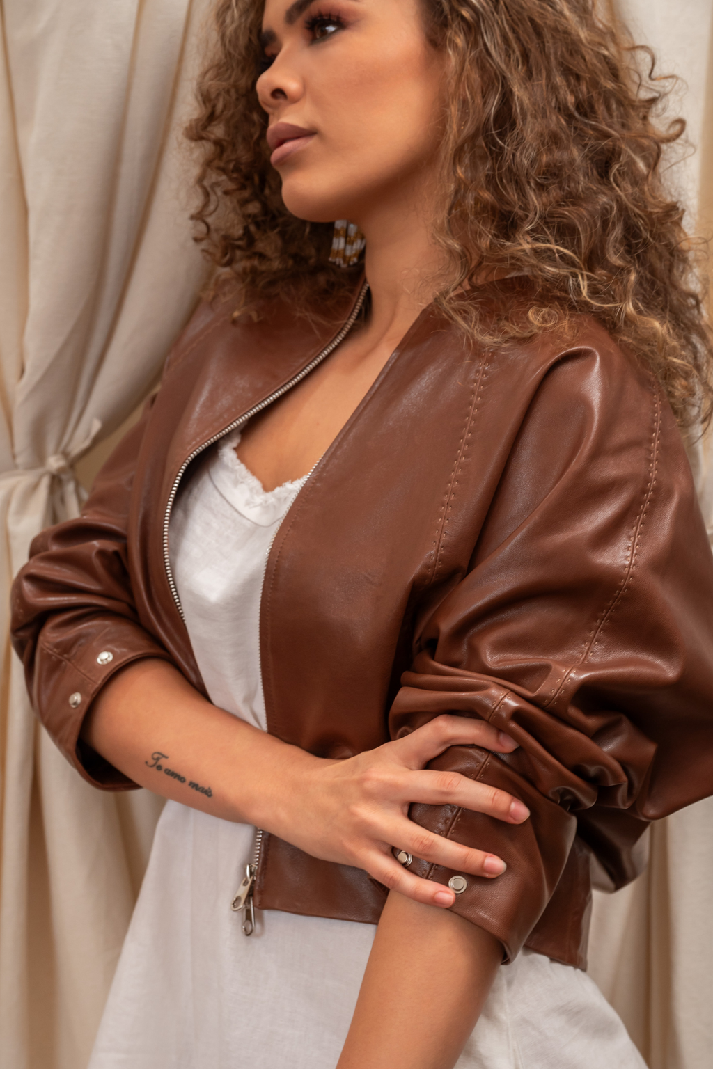 KNOX - Leather Bomber Jacket