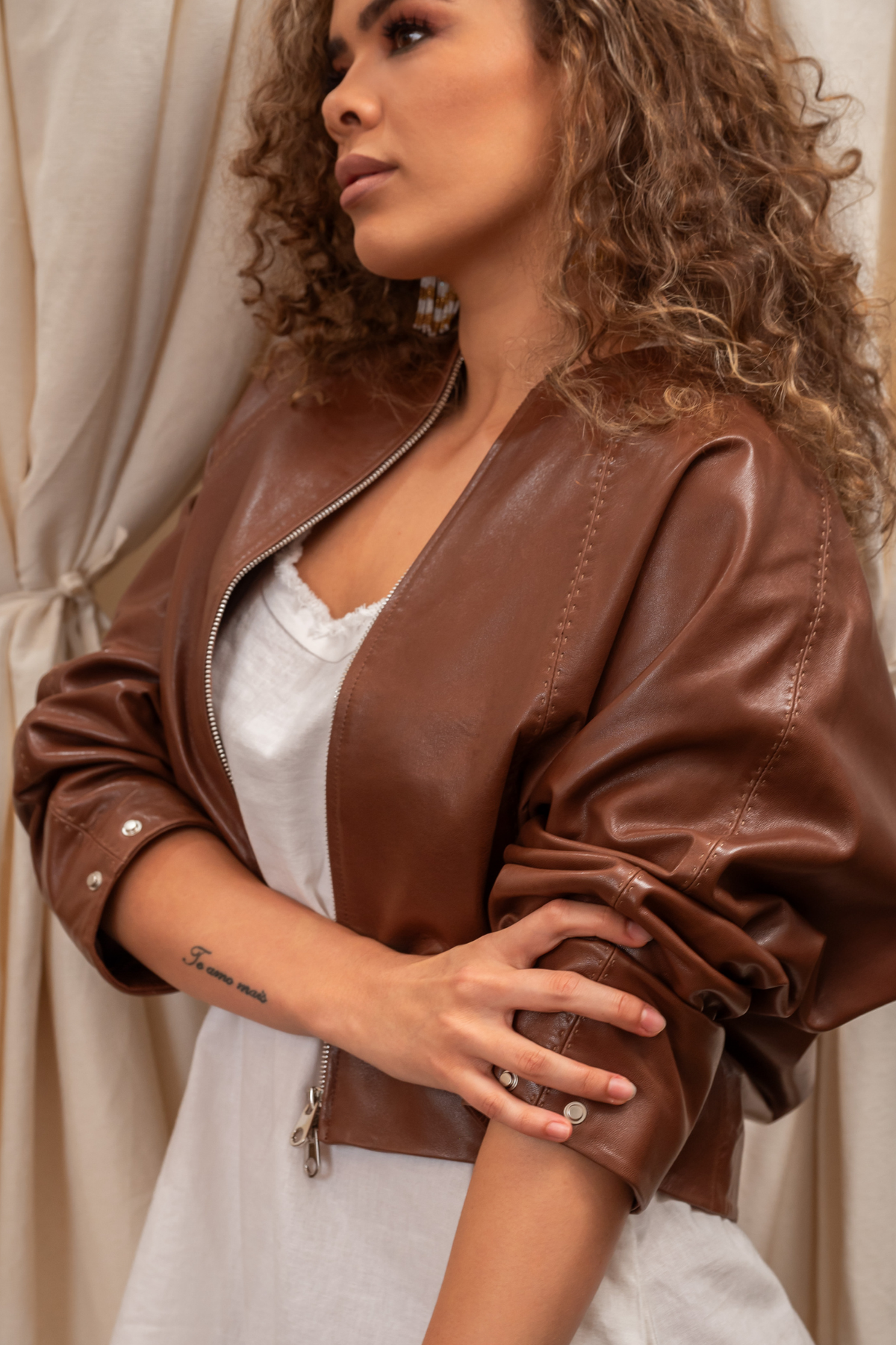 KNOX - Leather Bomber Jacket
