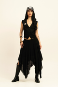 LUMINARA Linen Skirt - Midnight