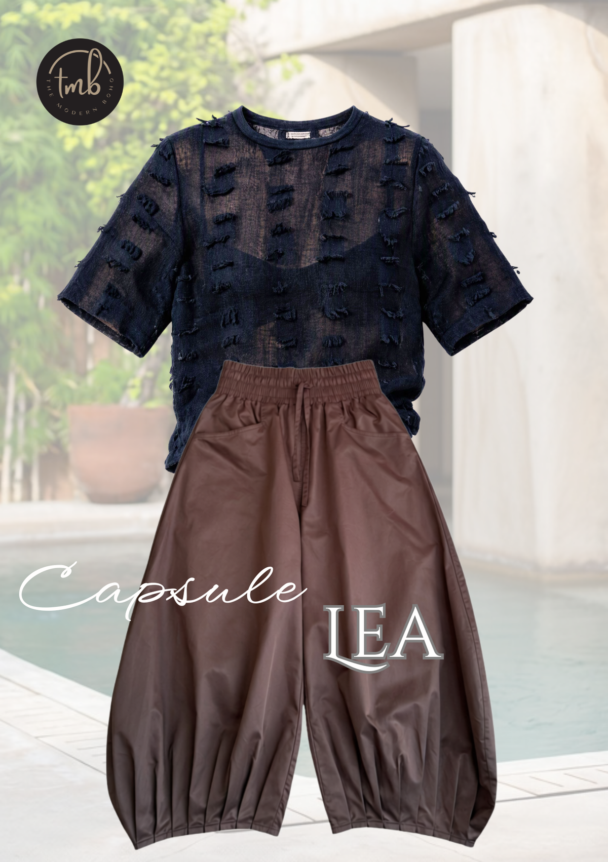 LEAH Textured Linen Top - 1/2 Sleeve