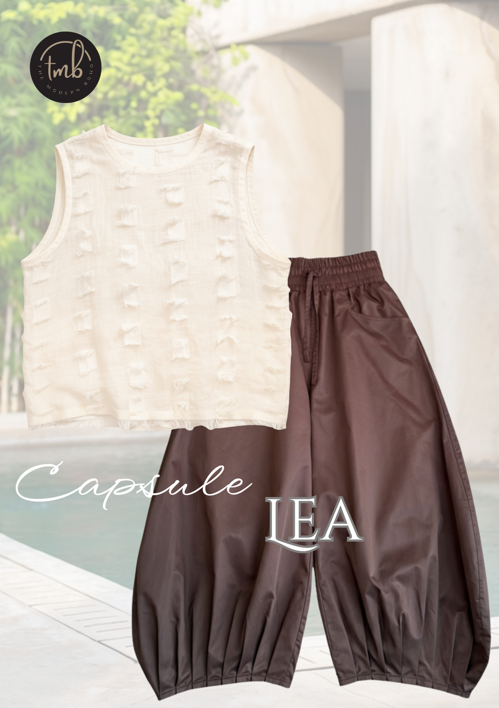 LEAH Textured Linen Top