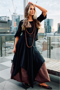 LUMINARA Linen Skirt - Midnight