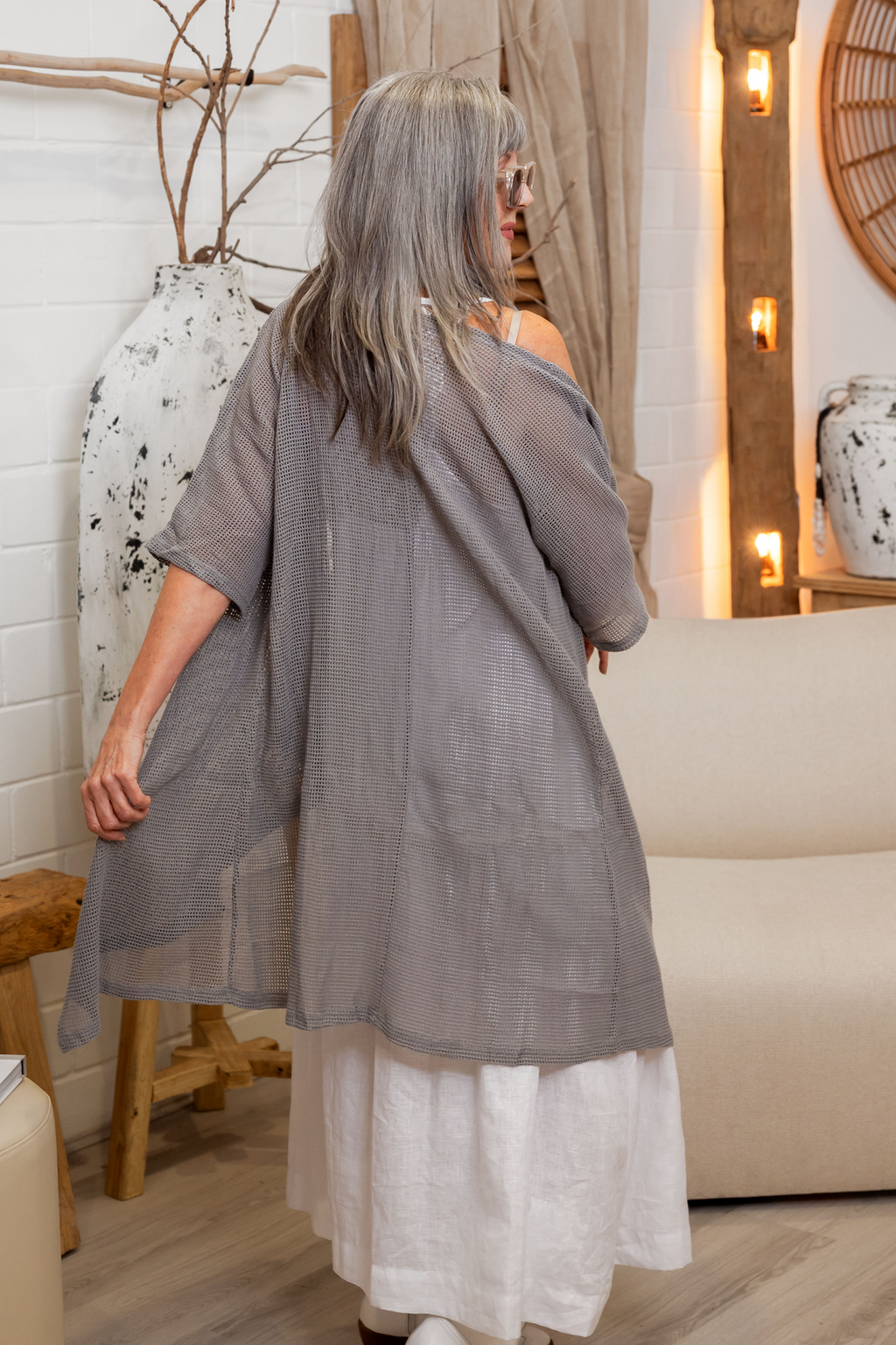 Riley Mesh Kimono