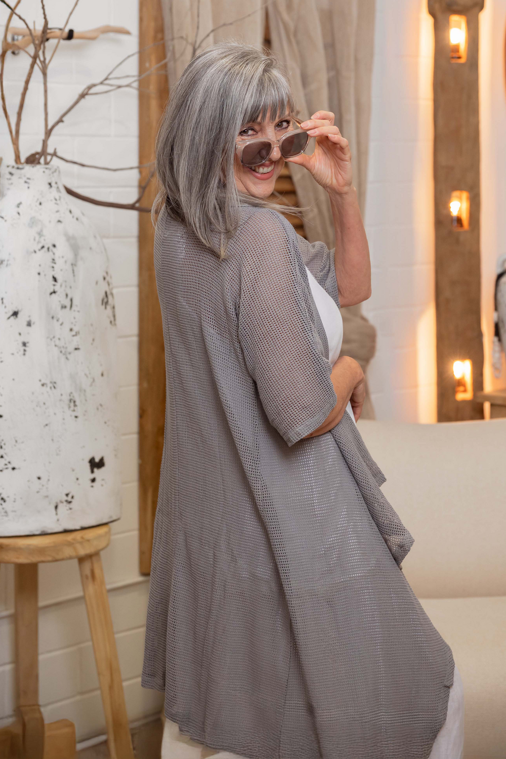Riley Mesh Kimono