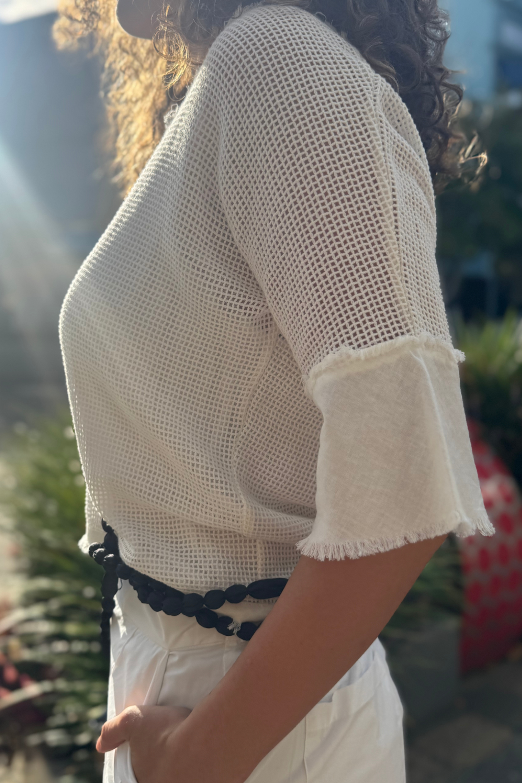 Isla Zip Mesh Top