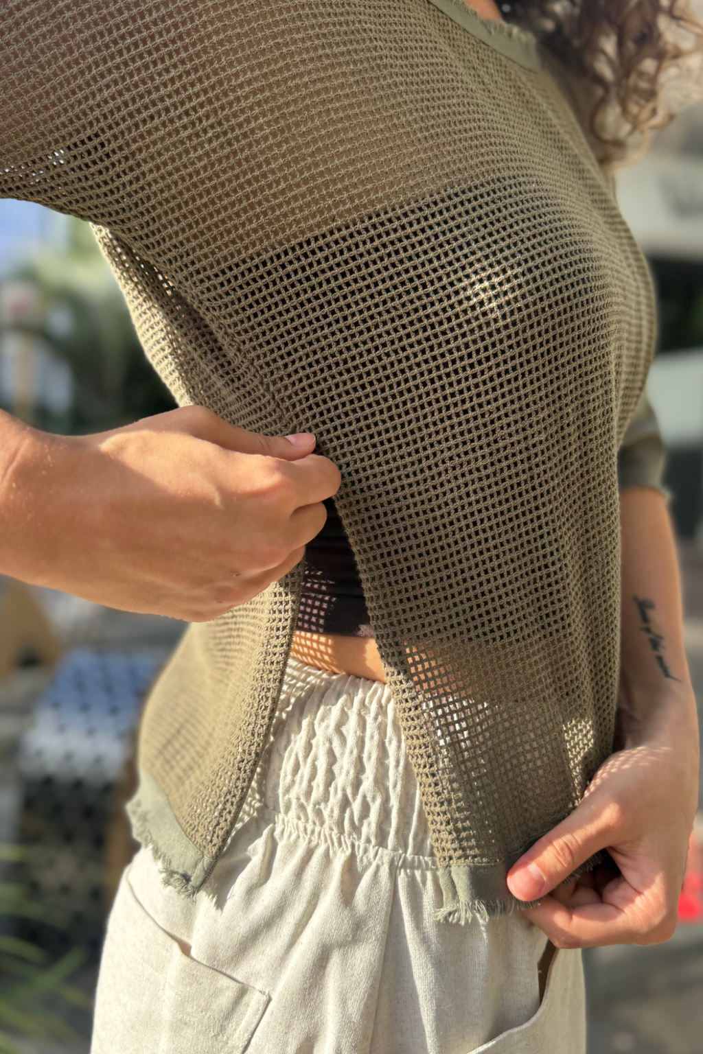 Isla Zip Mesh Top