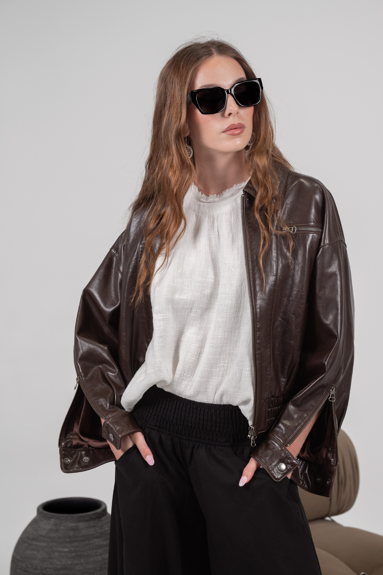 Storm Leather Bomber Jacket