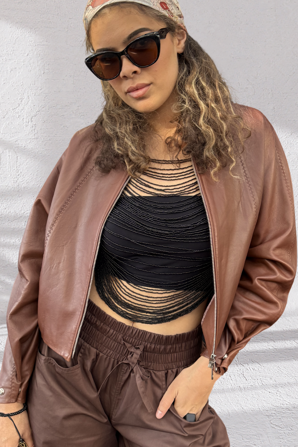Knox - Leather Bomber Jacket