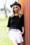 Harlow Cotton Mesh Top