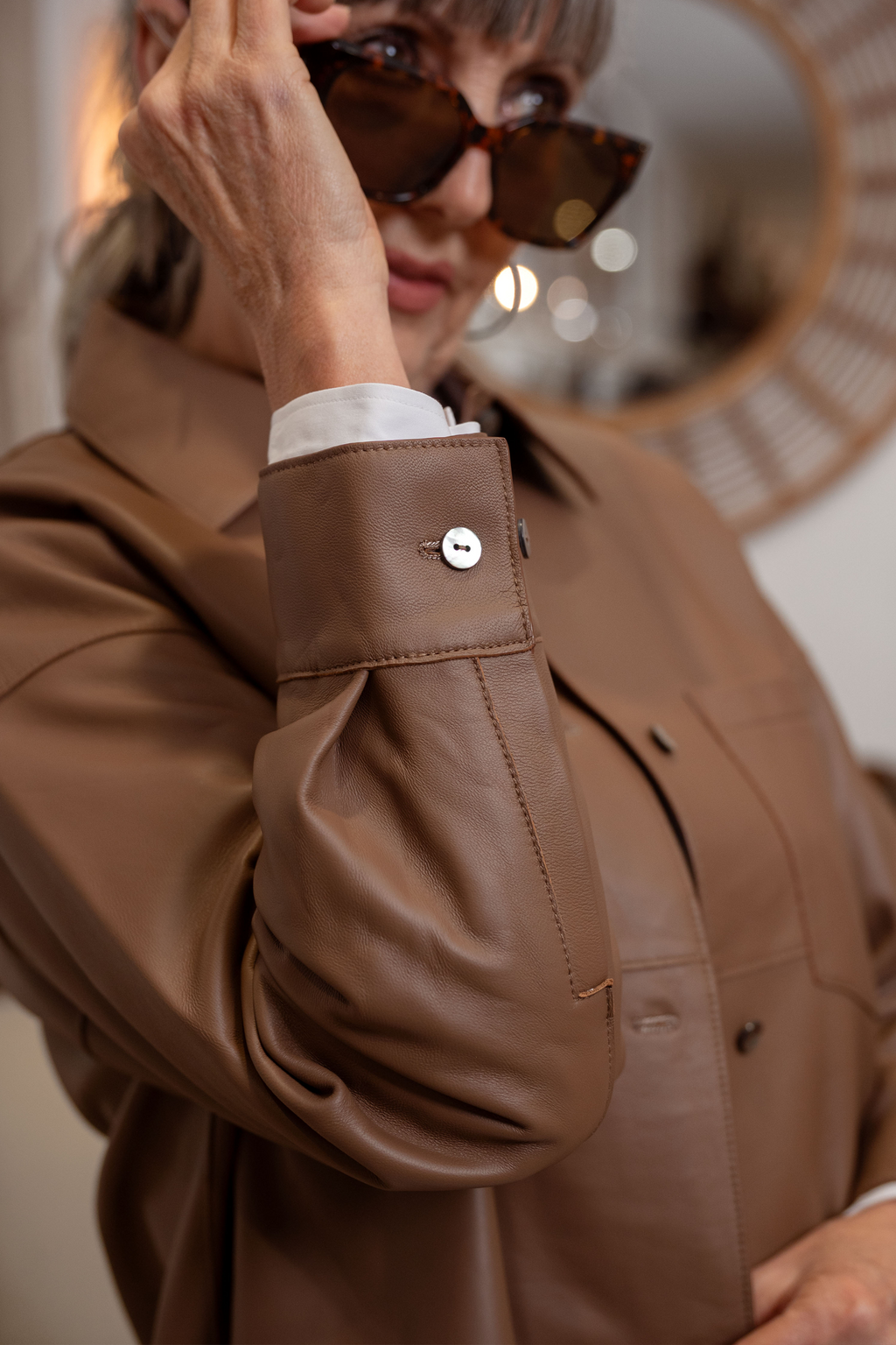 Vin Leather Shirt Jacket