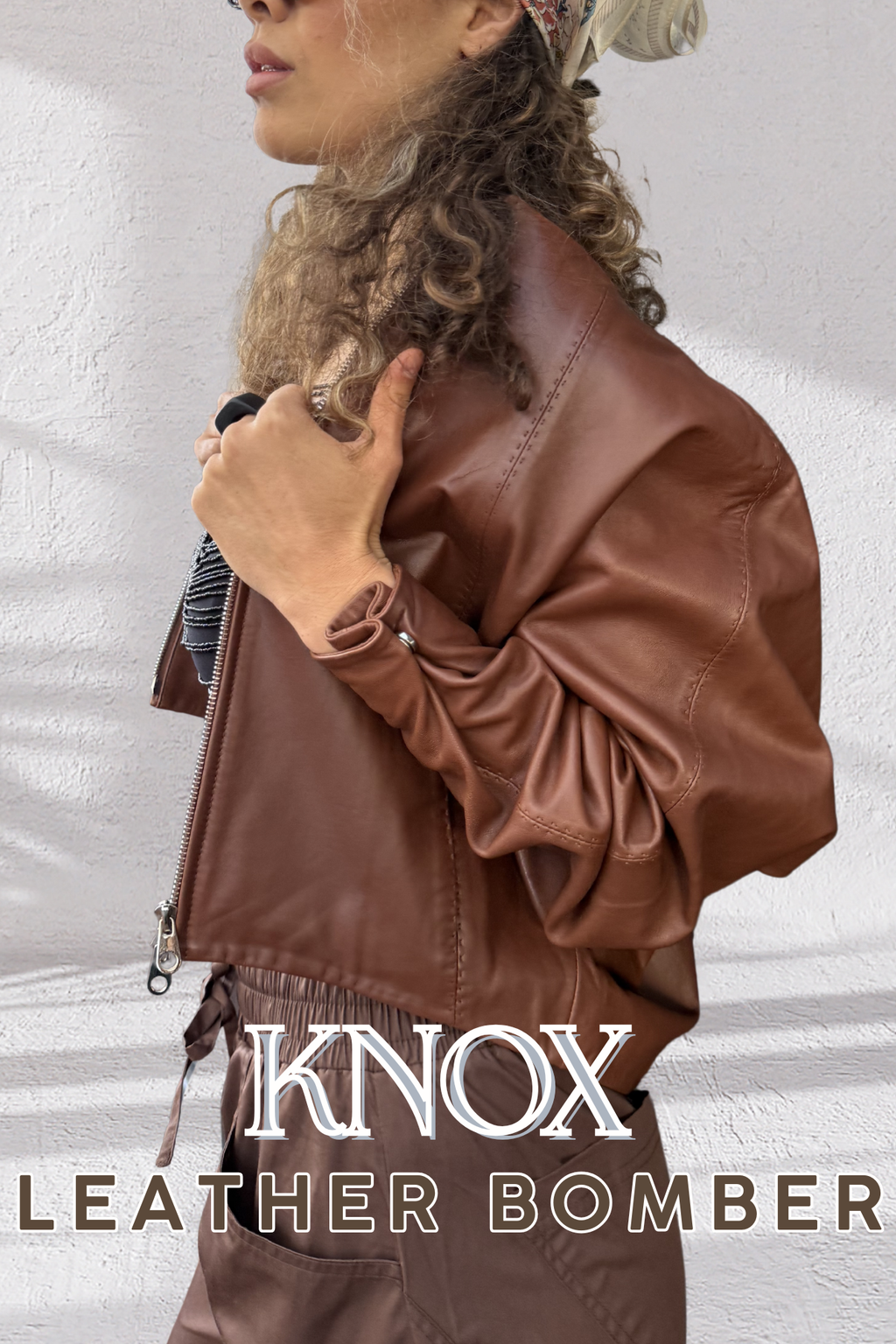 Knox - Leather Bomber Jacket